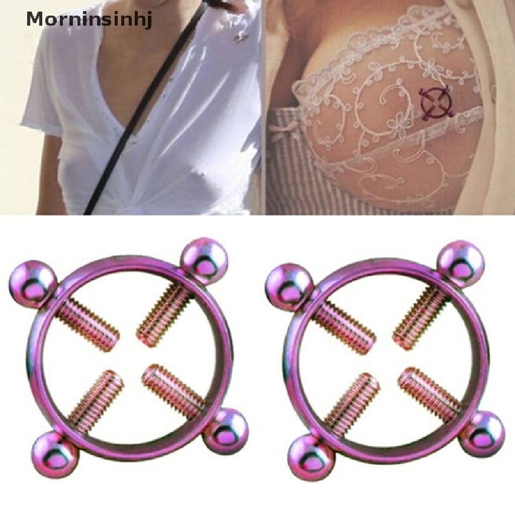 Mornin 1Pc Bulat Non- Nipple Cincin Perisai Tubuh Perhiasan Sekrup Adjustable id