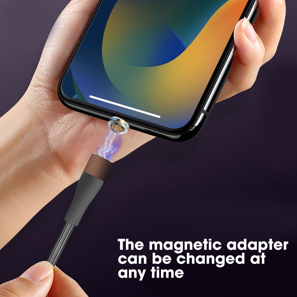 [Harga Grosir] 6A Colokan Micro Usb C Fast Charging Adapter Phone Colokan Micro Usb Type-C Untuk Android Colokan Kabel Bulat Berputar 360derajat