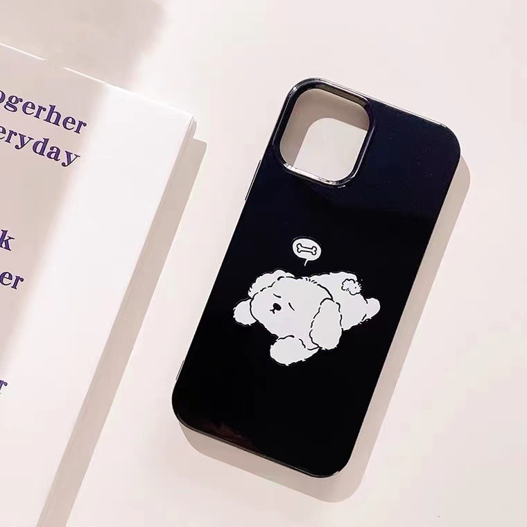 IPHONE Ins Dream Puppy Cocok Untuk Iphone14 14pro 14plus 13 13mini 13pro 13prm iPhone12 7Plus 8Plus Xr XS 13 12mini Pro Max Empat Sudut Casing Ponsel Tahan Guncangan