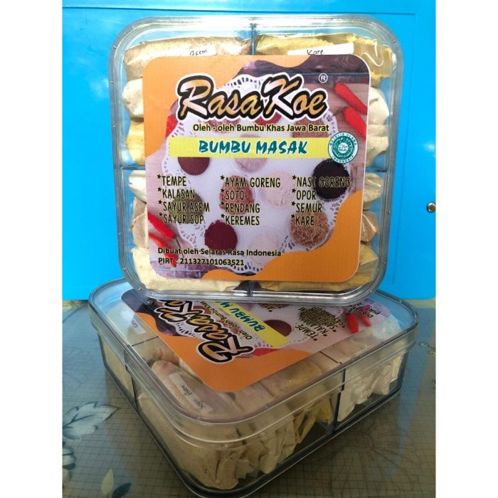 

:<:<:<:<] Bumbu Masak RasaKoe 12 in 1 Non Msg Paket Oleh-Oleh Khas Bogor Jabar