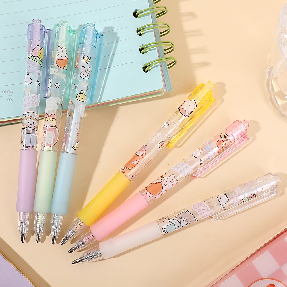 [Warna Random] Kartun Viskositas Tinggi Sekolah Kantor Supply Cepat Kering Lem Pulpen Kawai Sticky Dispensing Pen Press type Dot Glue Pen Alat Tulis Siswa Handmade DIY Lem Pena