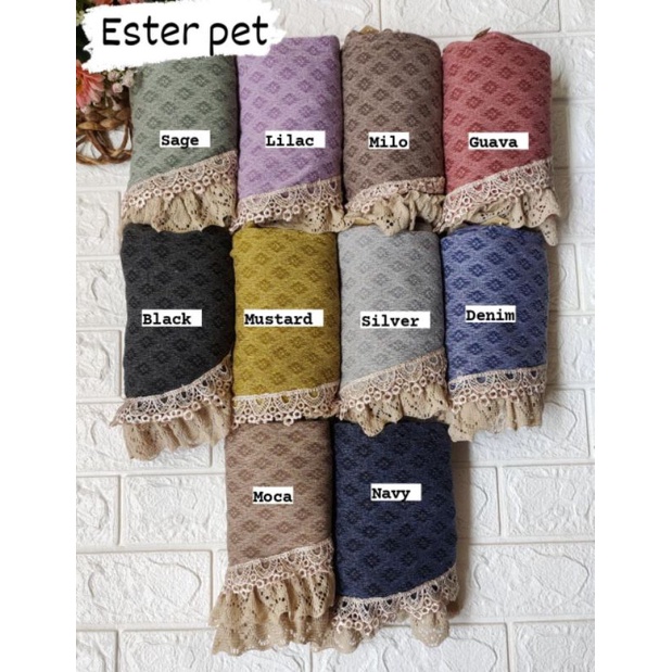 HIJAB INSTAN ESTER PET LACE IMPORT