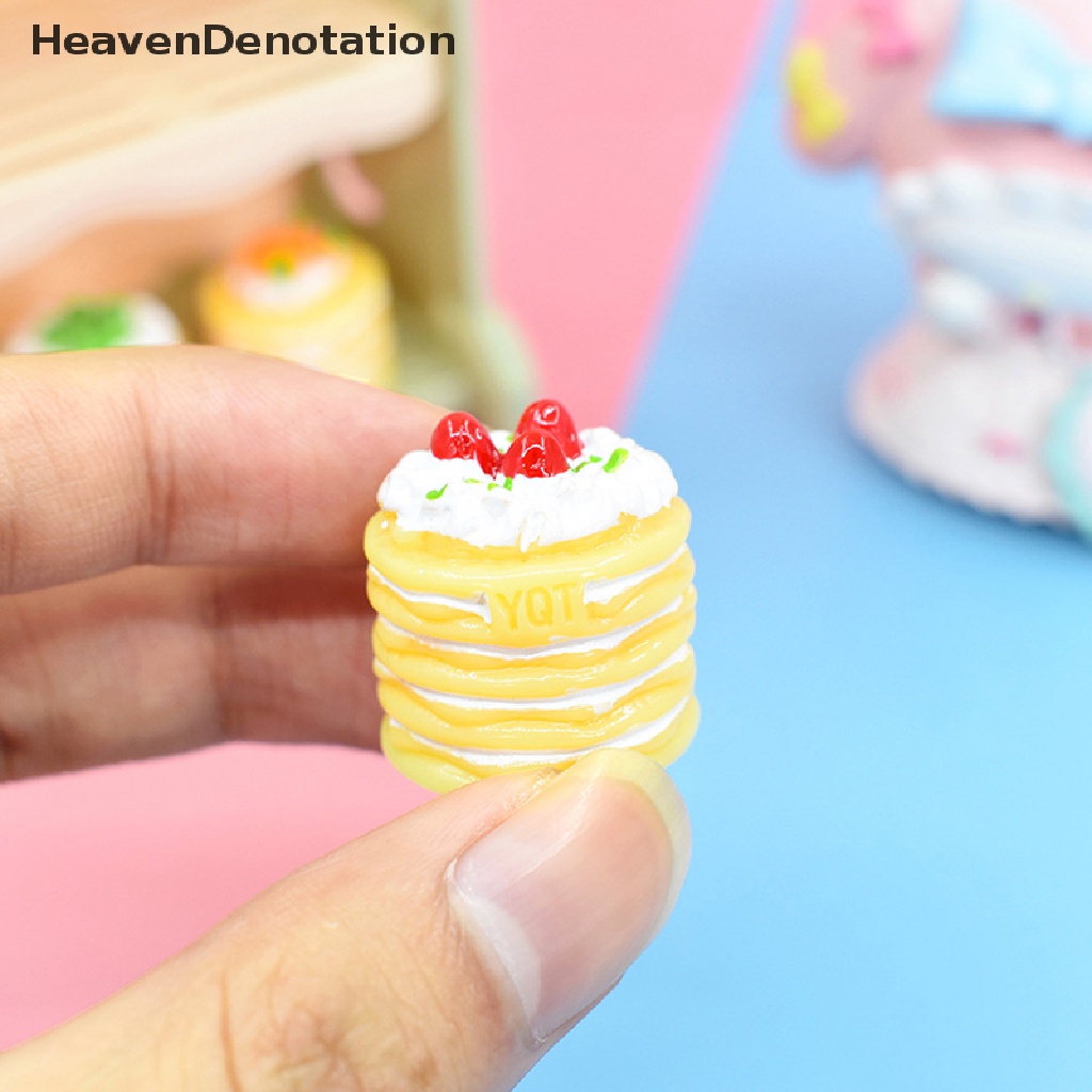 [HeavenDenotation] Ornamen Rumah Boneka Simulasi strawberry cream model Kue Seribu Lapis HDV