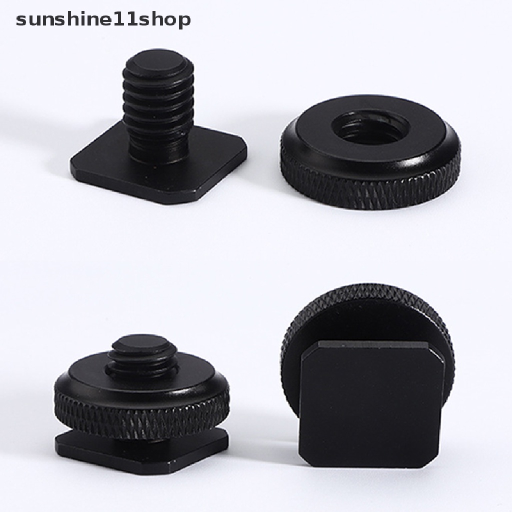 Sho Profesional1Per4 &quot;3Per8&quot; Mur Tripod Mount Sekrup Hitam Ke Flash Hot Shoe Adapter Stand Untuk Kamera Studio Aksesori N