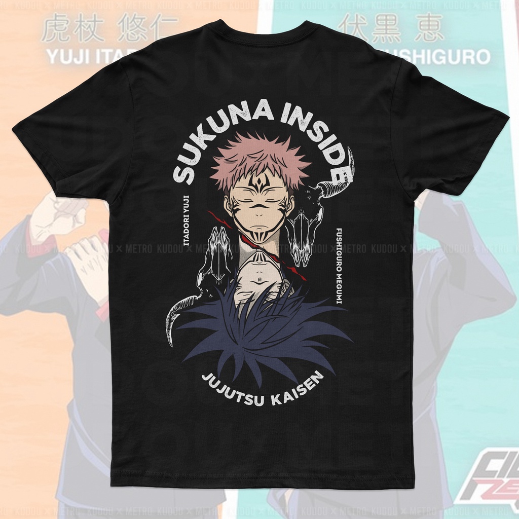 Tshirt Sukuna Inside Black Itadori Anime Manga Jujutsu Kaisen Premium Unisex