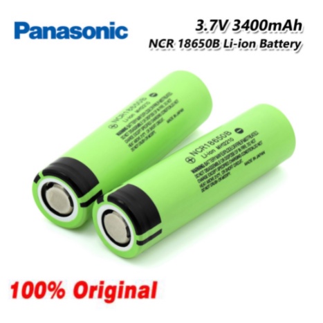 Panasonic 18650 3.7V baterai isi ulang Ncr18650b 3400mah baterai lithium ion Dengan Pelindung