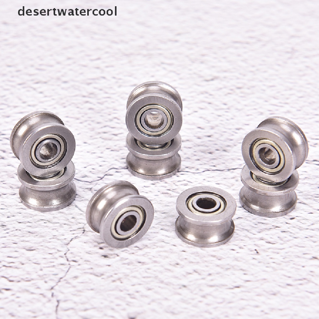 Deid 10pcs U624ZZ U Alur Bola bearing guide pulley Untuk Rel track linear 4 * 13 * 7mm Martijn