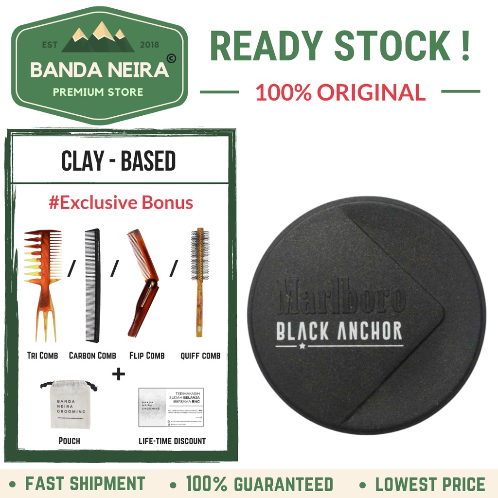 NAPOLEON Marlboro Black Anchor Clay / Meningkatkan Volume Rambut