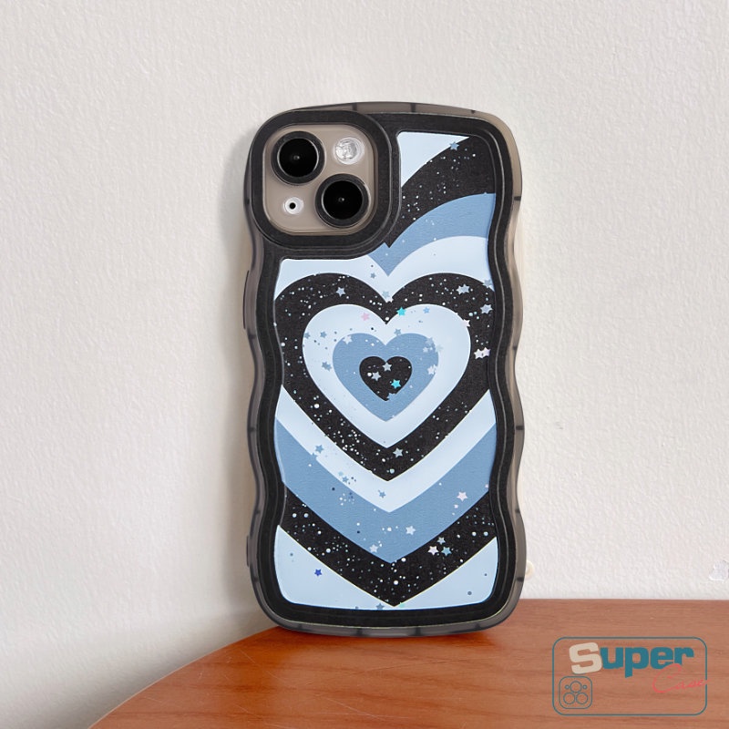 Casing Gradasi Love Heart Bling Stars Untuk Oppo A57 A76 A77 A15 A53 A5s A17 A3s A95 A17K A16 A54 A5 A9 A16K A7 A78 A74 A12 A16s A96 A55 A1k A77s A52 Reno 8T 8f 7Z 6gelombang Casing Edge