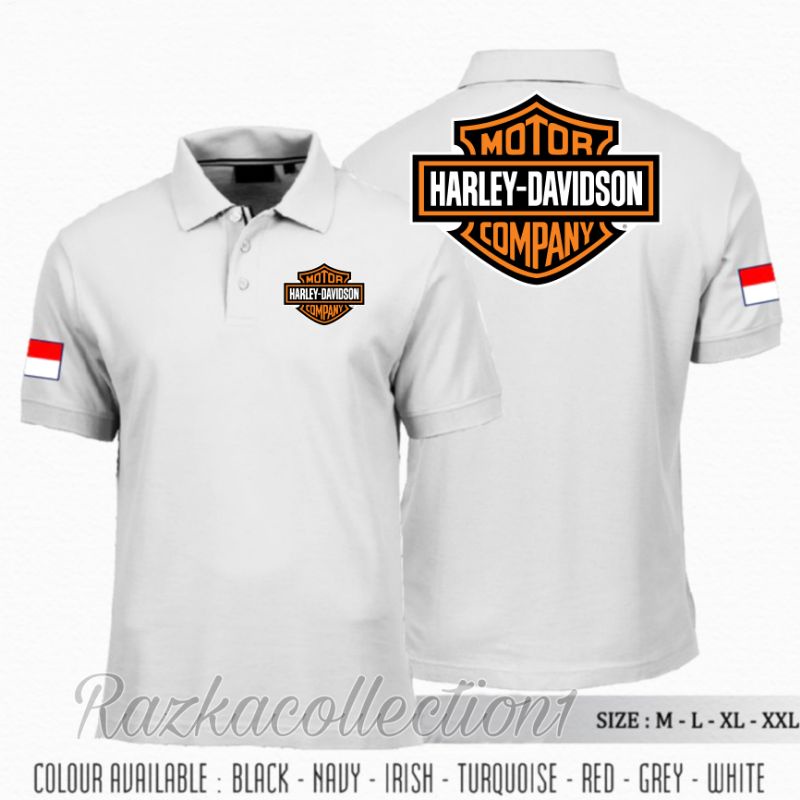 Polo Shirt Kaos Kerah Harley Davidson / Kaos Moge Harley Davidson