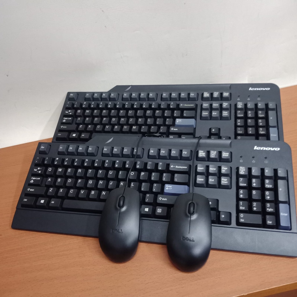 paket keyboard + mouse Lenovo build up original second import-murah-Keyboard mouse