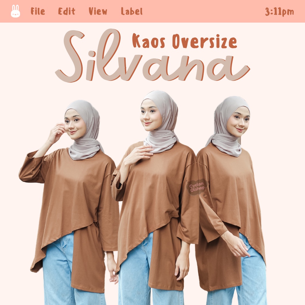 [CYC | COD] REAPICT | Kaos Basic Oversize Silvana Blouse XXL | Cotton Combed | Atasan Trend Wanita Murah Best Seller