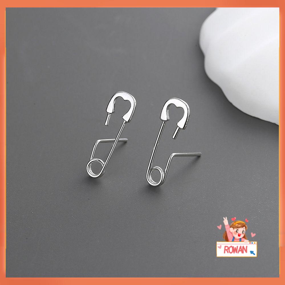 R-flower Paper Clip Earring925Pasangan Kepribadian Sterling Silver