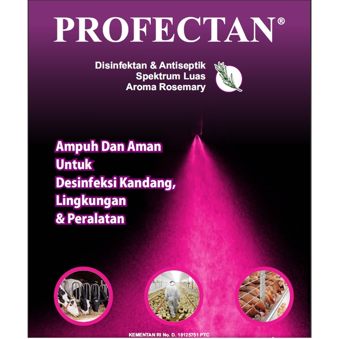 PROFECTAN 100 mL | Desinfektan dan Antiseptik Spektrum Luas Aroma Rosemary Untuk Kandang Lingkungan Peralatan | VADCO