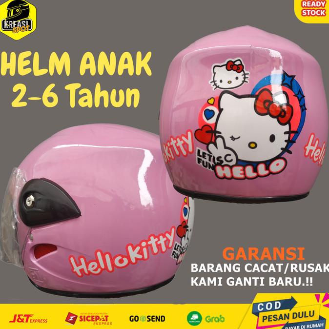 Helm Motor Anak SNI Perempuan Cewek Cewe Karakter Lucu TK SD