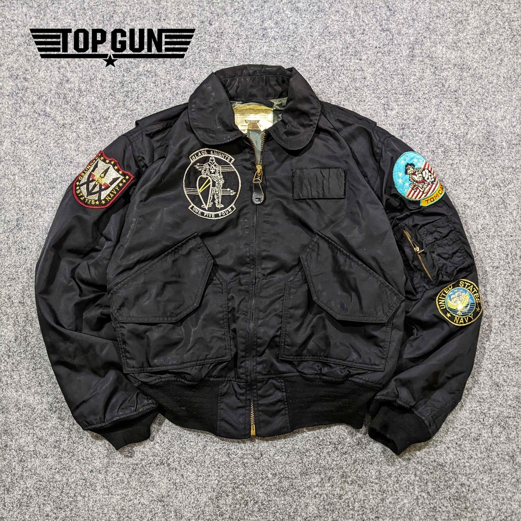 Top Gun Maverick MA-1 Vintage - Jaket Bomber CWU Pria Army Military Tomcat Second Bekas Original - J