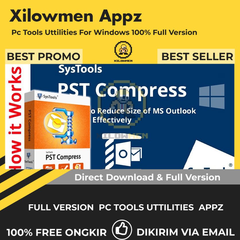 [Full Version] SysTools PST Compress Pro PC Tools Software Utilities Lifetime Win OS