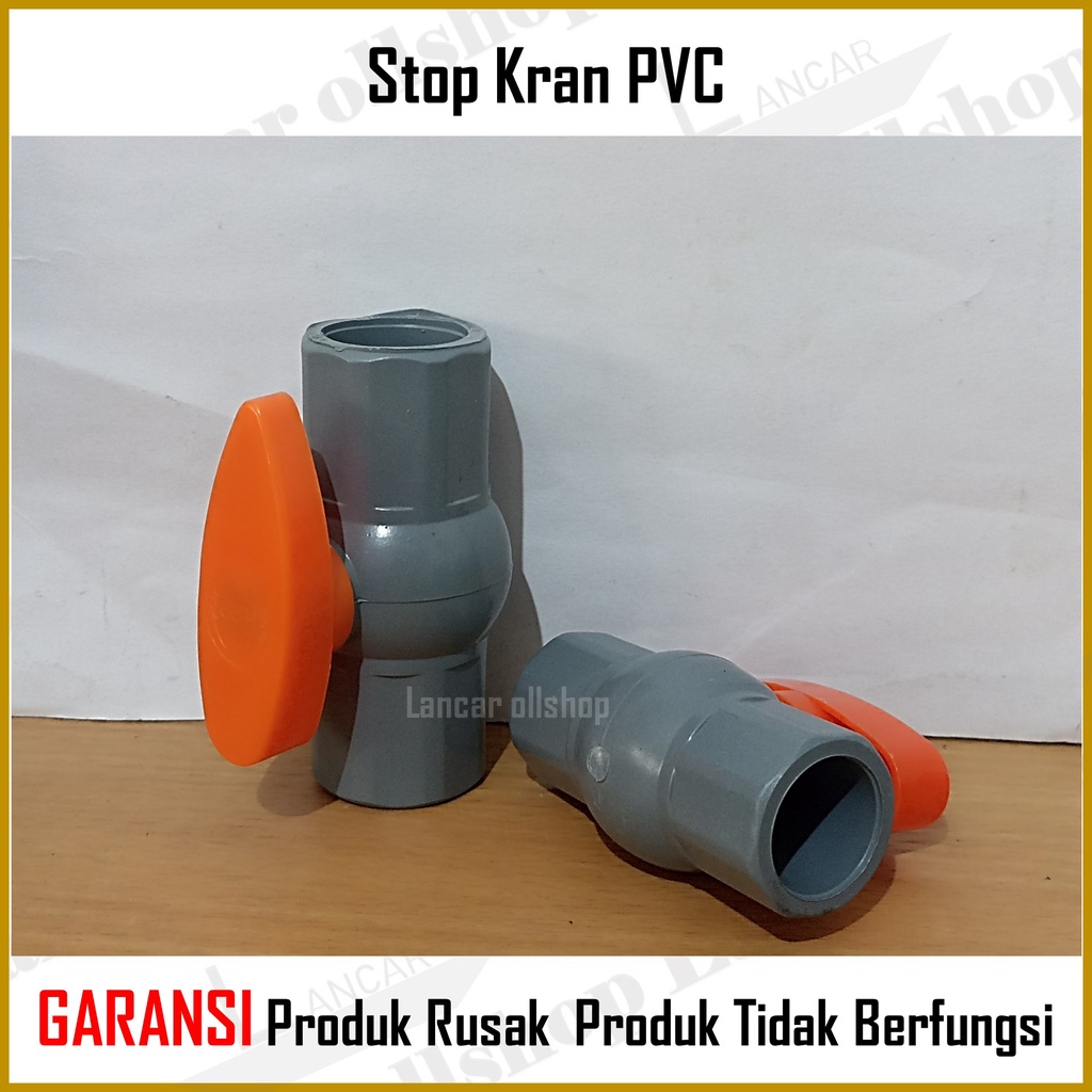 Stop Kran Ballvalve PVC 1/2&quot; Inch / Ball Valve Stop Kran Plastik 3/4 Inch Tebal