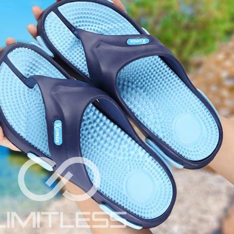 ○ Sendal Jepit Pria Terbaru Sendal Cowok Terapi Ringan Anti Slip Sandal Pria Jepit Santai Polos Kare