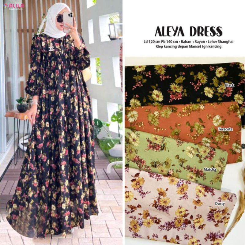 ALEYA JUMBO DRESS ORI ALILA | Dress Rayon - Leher Shanghai