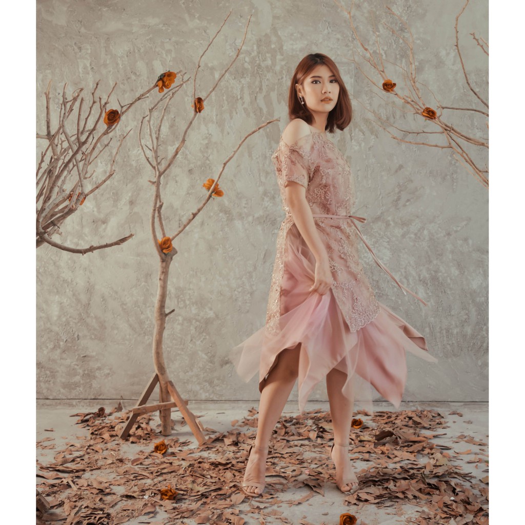 PRELOVED FLEUR DRESS EST THE LABEL (Terusan Jumbo White Big Size XL Dress Baju Pesta Putih Lace)