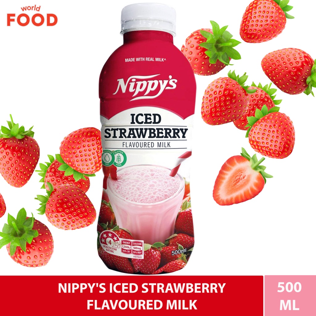 

NIPPY'S ICED STRAWBERRY FLAVOURED MILK BOTTLE 500ML