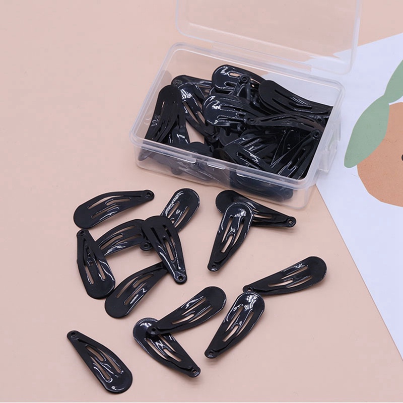 50pcs/box Mini Jepit Rambut Anak Logam Hairgrip Warna Solid Anak-Anak Snap Jepit Rambut Bayi Hair Barrettes Warna-Warni Aksesoris Rambut