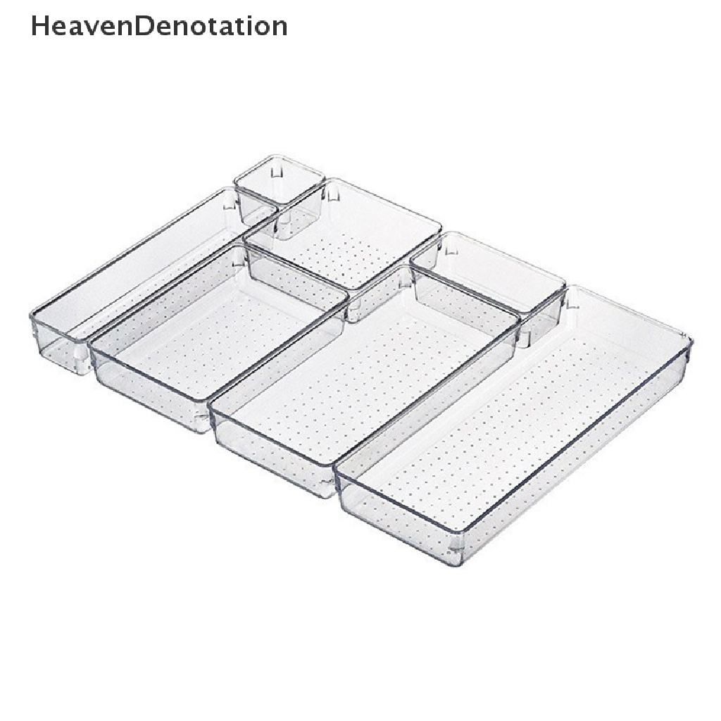 [HeavenDenotation] Kotak Organizer Laci Transparan Untuk Kosmetik Perhiasan Plastic Storage Drawer HDV