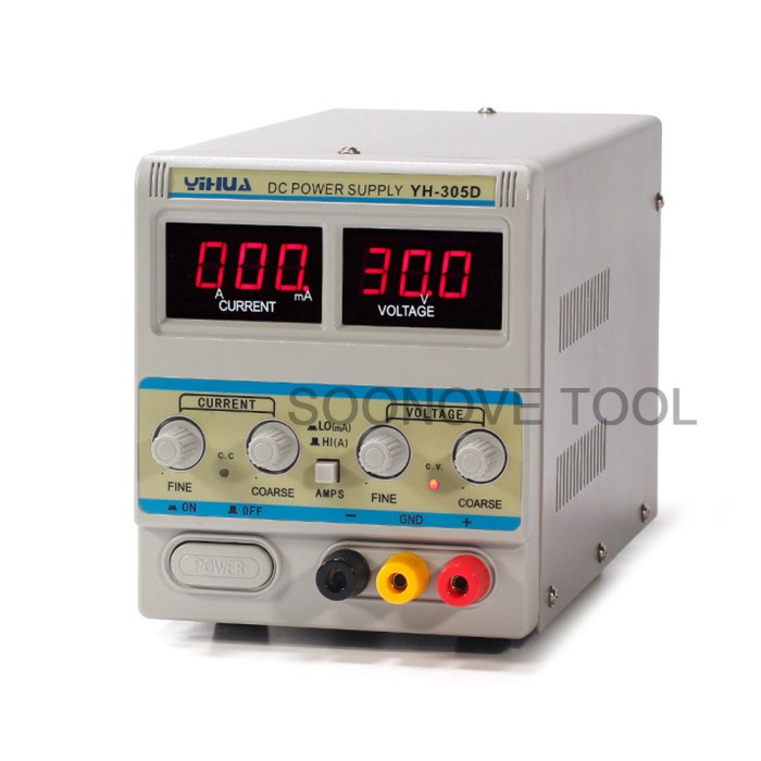 YIHUA 305D Power Supply DC 30V 5A LED Digital Display Untuk Servis HP