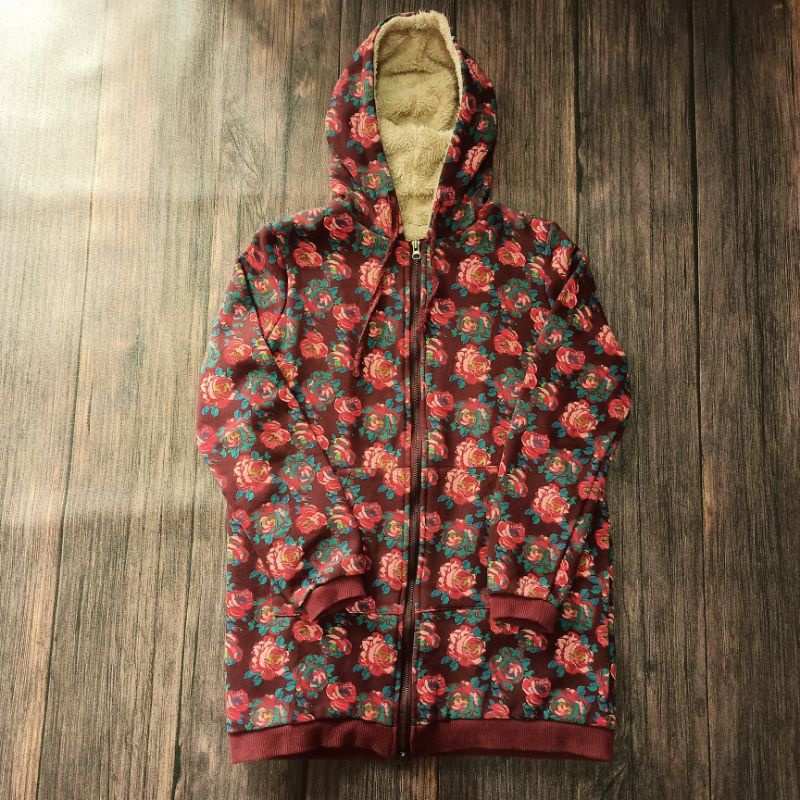 Zipper Hoodie Sherpa AOP