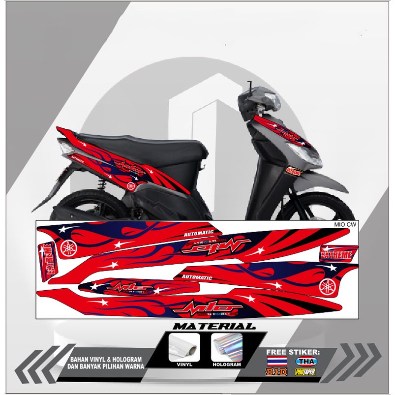 Stiker Lis Body MIO SPORTY striping MIO SPORTY motor YAMAHA motor sticker variasi MIO SPORTY