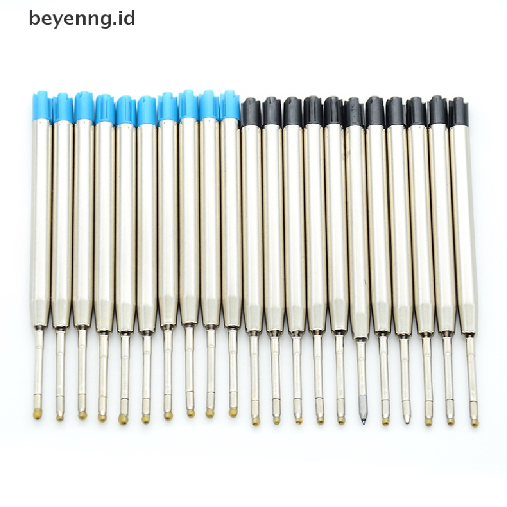 Beyen 10pcs Tinta Biru parker style standard 1.0mm ballpoint pen refills nib medium ID