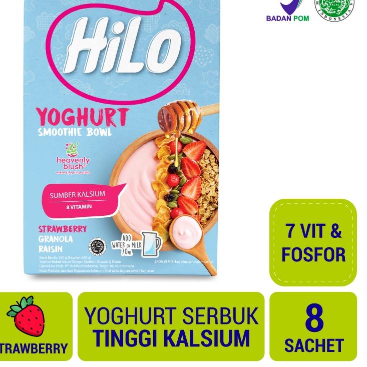 

【Penjualan Terbaik】✅COD HiLo Yoghurt Smoothie Bowl Strawberry 8 Sachet - Yoghurt Sumber Kalsium dan Vitamin