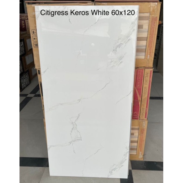 granit lantai / granit dinding / granit meja kompor / granit murah citigress 60x120 KEROS WHITE KW1