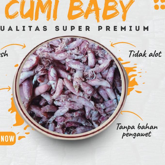 

♛ Baby Cumi Asin Semi Kering 1kg Kualitas Super Premium ☻