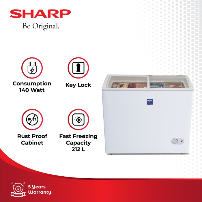 Sharp Freezer Box Chest Freezer FRW210 (PALEMBANG)