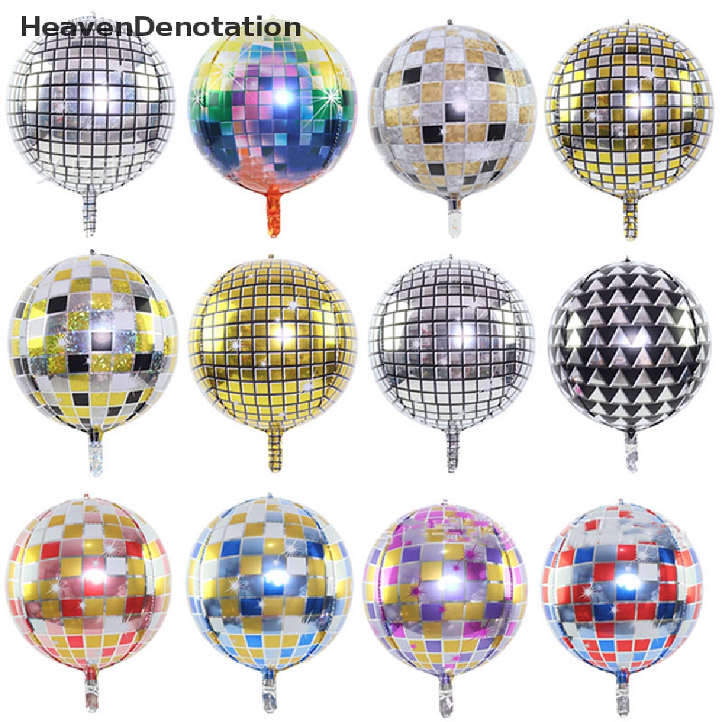 [HeavenDenotation] 2pcs/set Balon Bola Disko 22inch Ballon 80s Disco Dance Party Decor Balloon HDV