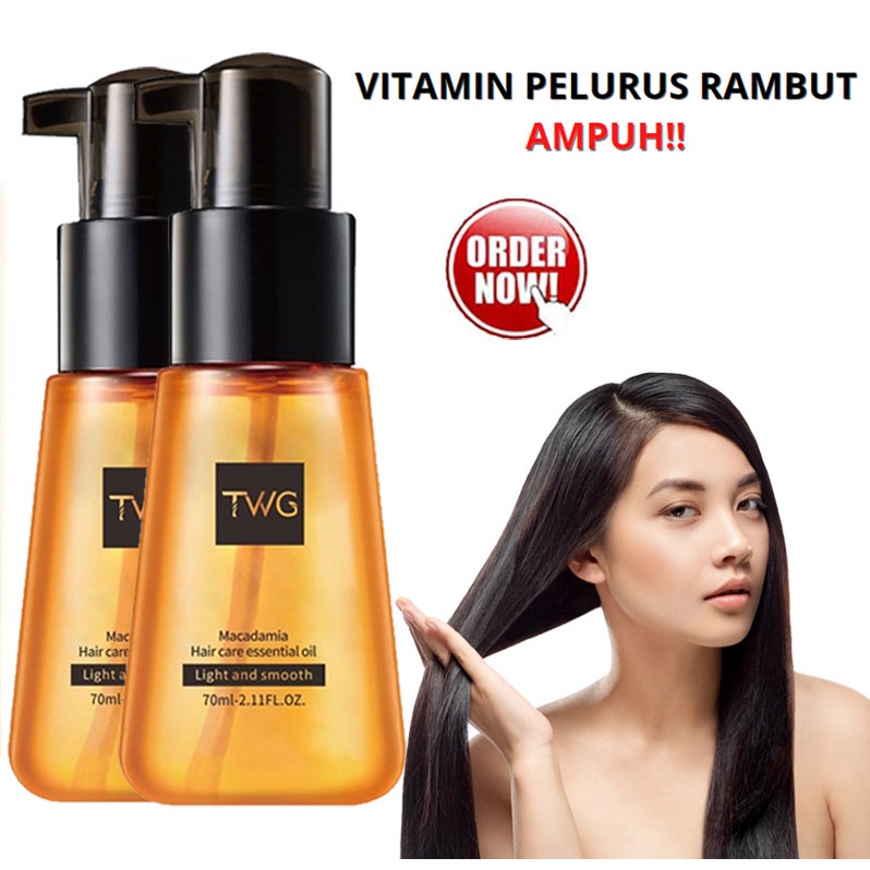 (UMU SUPPLIER) BIOAQUA YURIZUMI ARGAN HAIR SMOOTH OIL SERUM VITAMIN E RAMBUT MEMPERBAIKI RAMBUT KERING KUSAM &amp; BERCABANG 70 ML