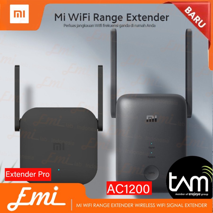 Mi WiFi Range Extender AC1200 Signal Amplifier Wireless - Garansi Resmi