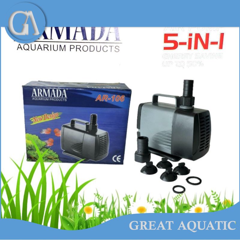 ARMADA AR 106 POMPA CELUP AIR AQUARIUM KOLAM MESIN KOLAM