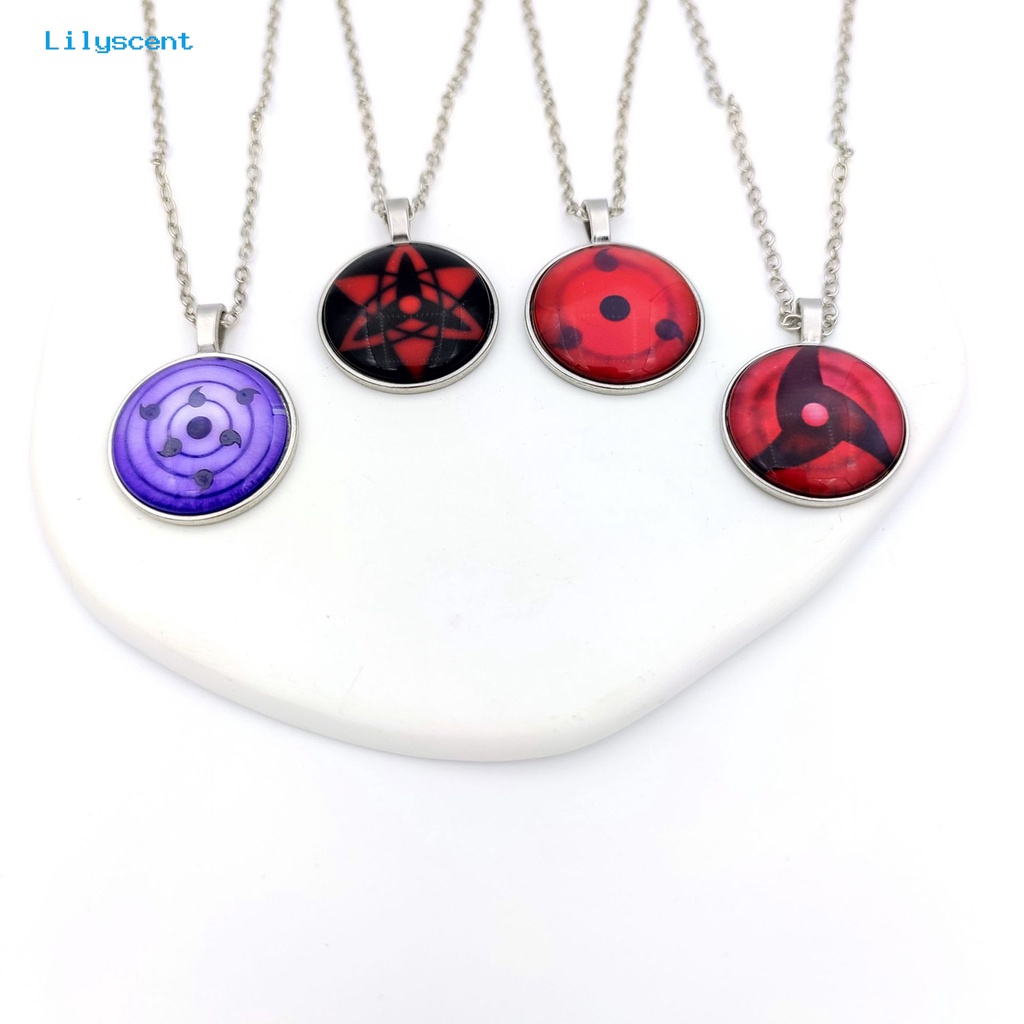 [LS] Charm Kalung Anime Peripheral Pola Unik Bentuk Bulat Geometris Dengan Liontin Menghias Menawan Aksesoris Anime Naruto Liontin Kalung Untuk Penggemar Anime