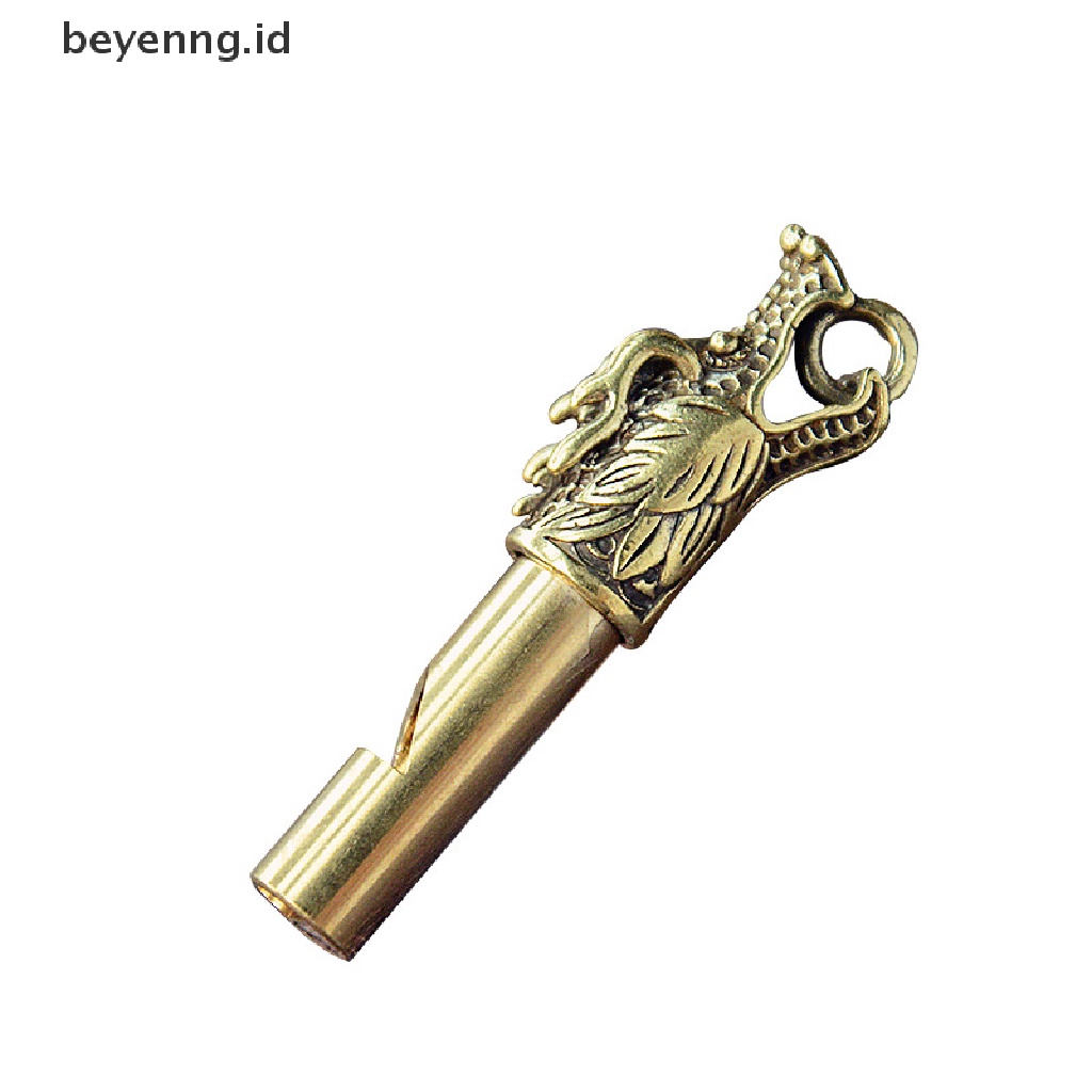 Beyen Handmade Kuningan Kepala Naga Peluit Kunci Mobil Rantai Liontin Alat Siul ID
