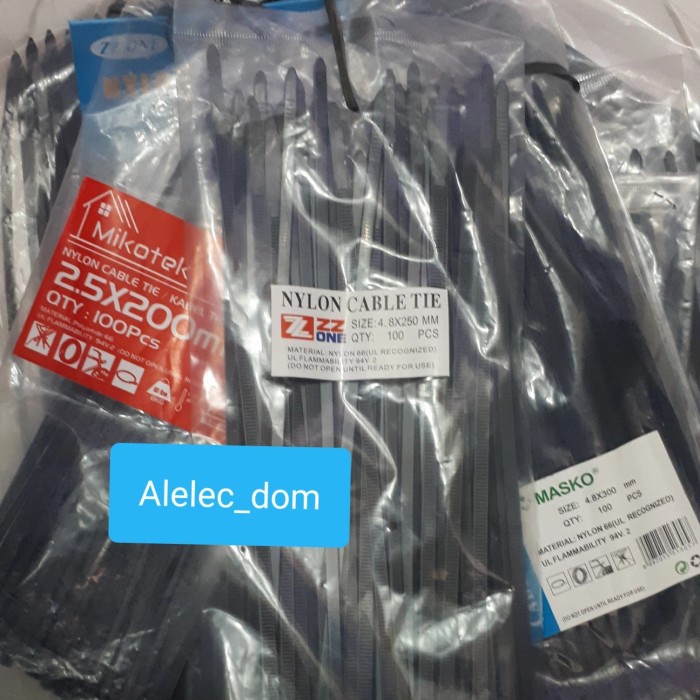 

] Kabel Ties 2,5x200mm / 3,6x300mm / 4,8x250mm hitam / cable tie