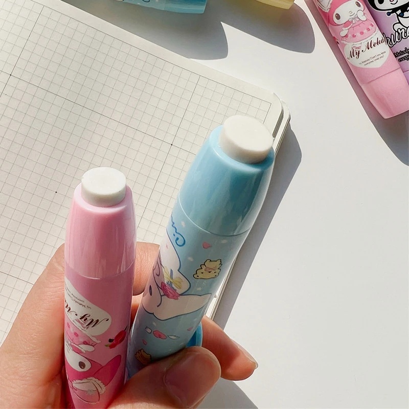 10.5cm Kartun Lucu Eraser Mymelody Kuromi Stationery Menyajikan Alat Kantor Sekolah Penghapus Kreatif Sanrio Menekan Penghapus