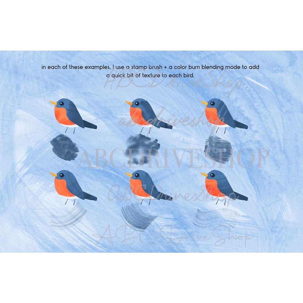 Procreate Brush - Gouache Textures &amp; Stamp Brushes