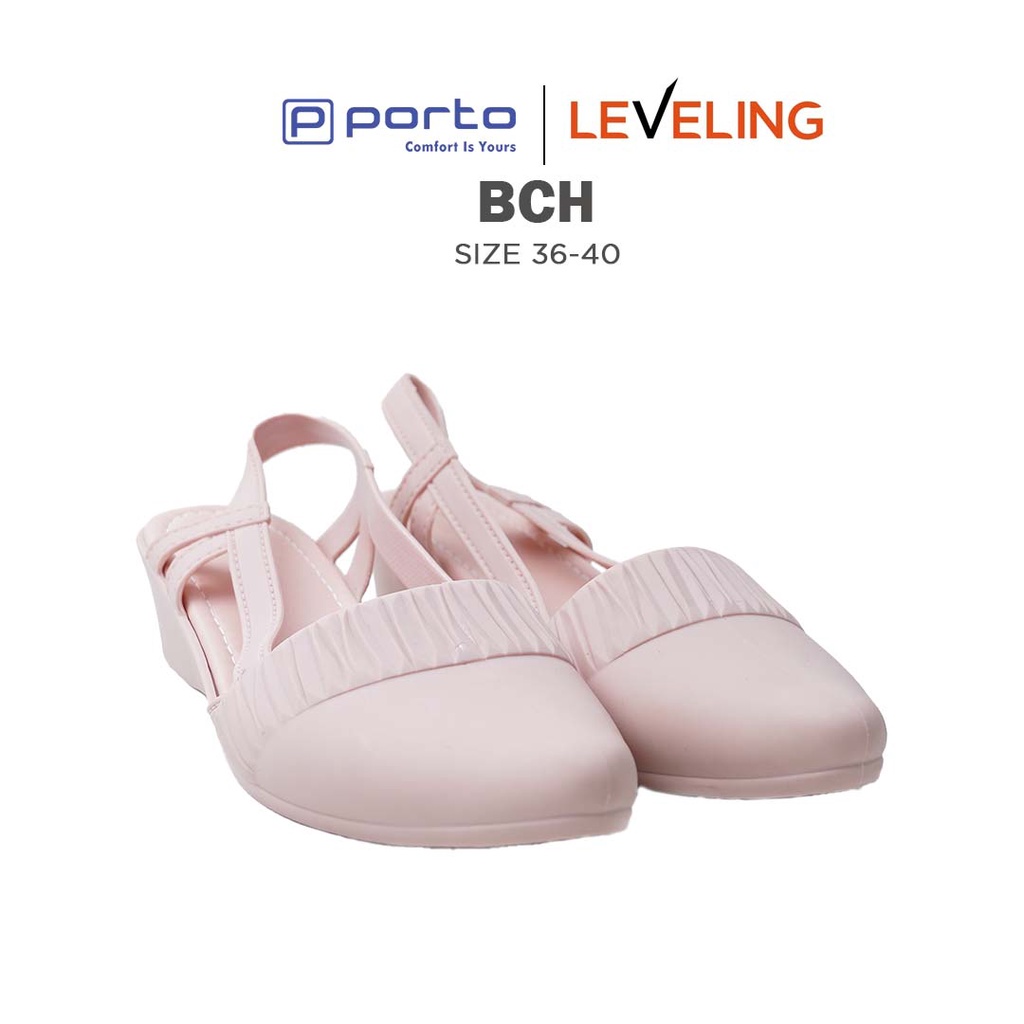 BCH - Porto Leveling Sepatu Wanita Wedges Heels 4CM Terbaru Korea Casual Nyaman dan Berkualitas Original Porto Lady
