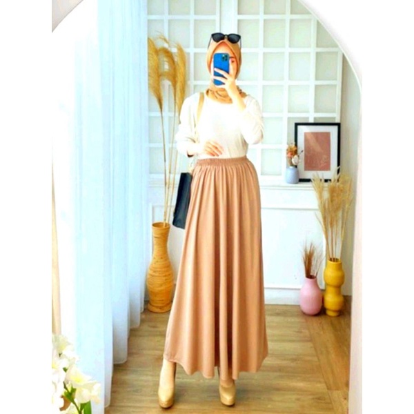 ZIKA Skirt Panjang 100 cm || Rok Polos Mayung Premium