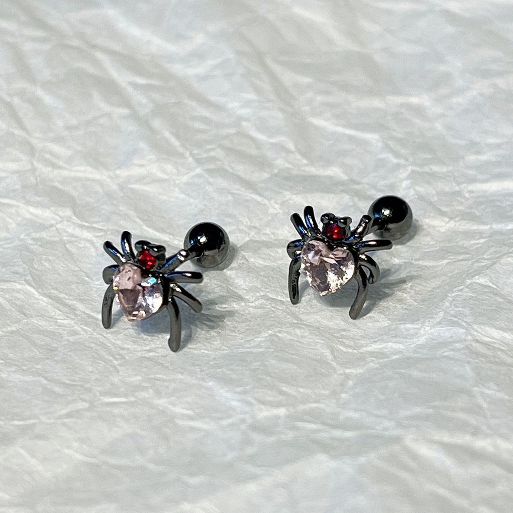 Spider Love Earrings Aksesoris Kepribadian Gelap Retro