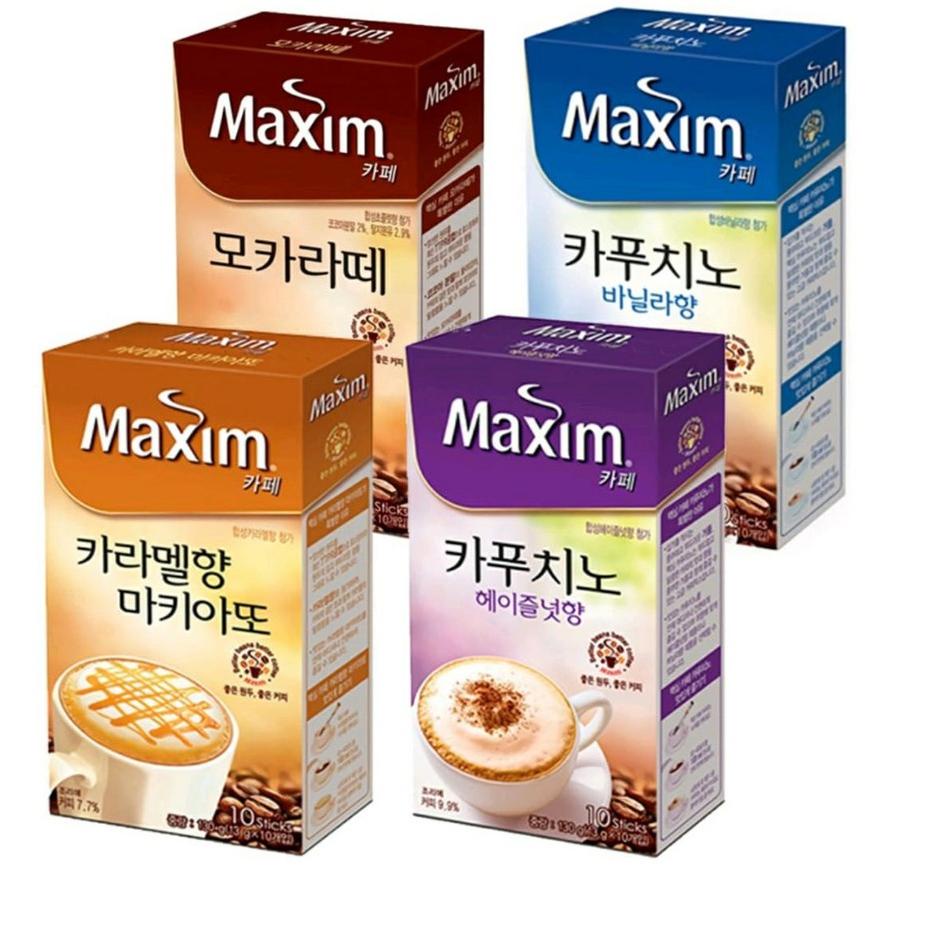 

☎ MAXIM COFFEE CAFE MOCHA LATTE / CAPPUCCINO VANILLA / CAPPUCCINO HAZELNUT / CARAMEL MACCHIATO ⅍