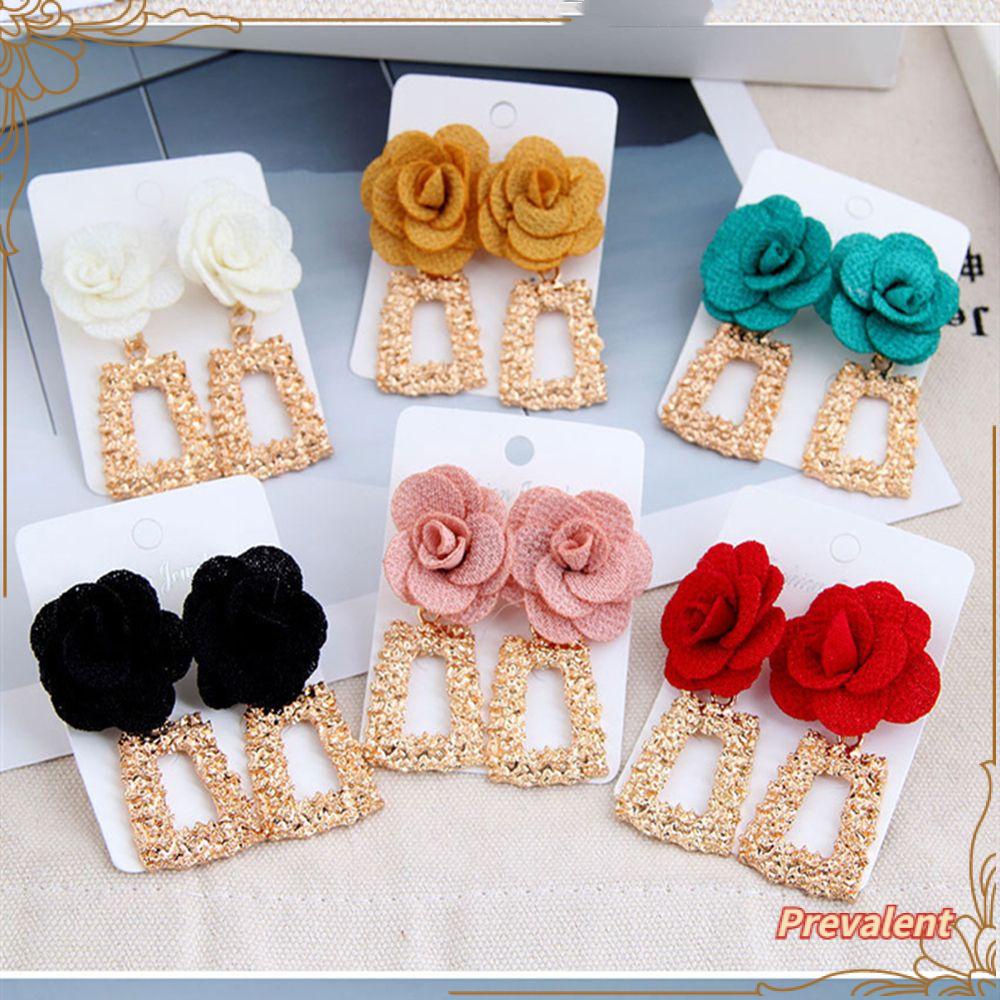 Preva Anting Lingkaran Kepribadian Wanita Trendi Emas Aksesoris Telinga Berlian Imitasi Stud